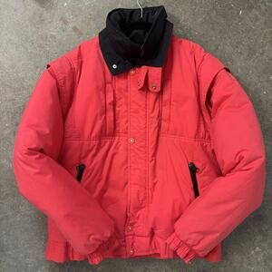 90s Vintage Pro Gear Red Down Puffer Jacket Men M Ski Grunge Retro Gorpcore